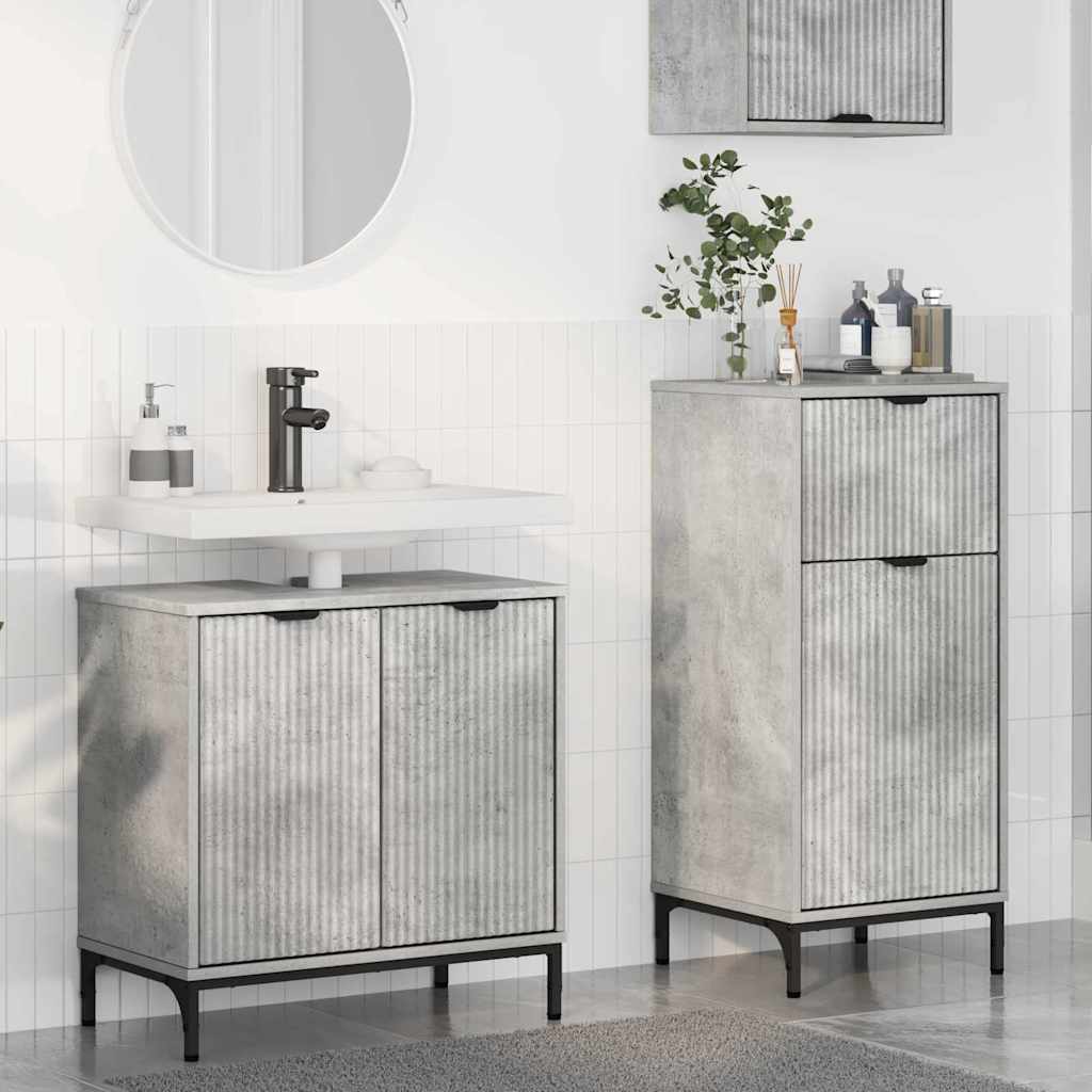 vidaXL Badkamermeubelset 2 pcs Wit 39.5 x 36 x 88 cm Bewerkt hout