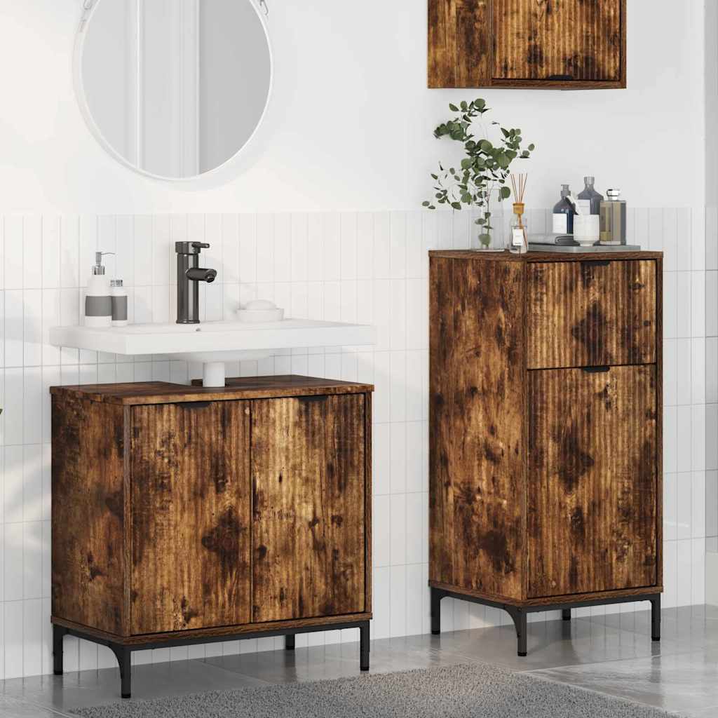 vidaXL Badkamermeubelset 2 pcs Wit 39.5 x 36 x 88 cm Bewerkt hout