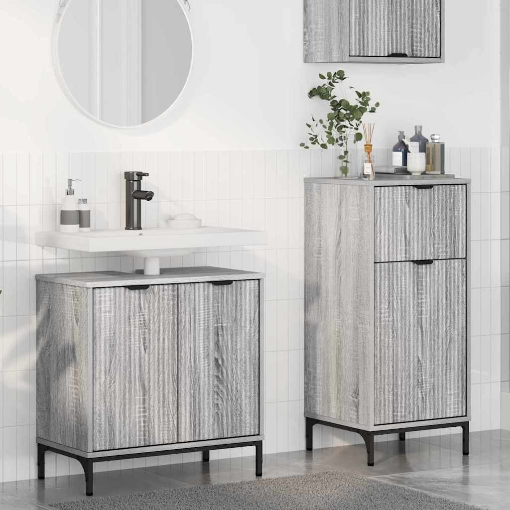 vidaXL Badkamermeubelset 2 pcs Wit 39.5 x 36 x 88 cm Bewerkt hout