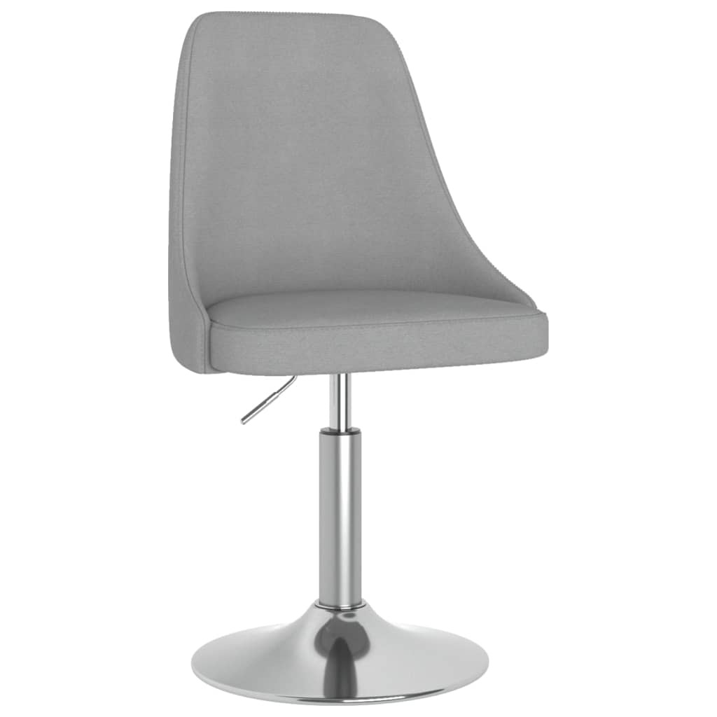 vidaXL Barkruk stof lichtgrijs