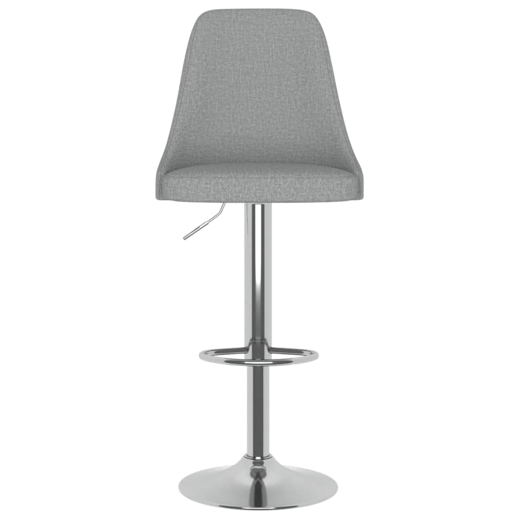 vidaXL Barkrukken 2 st stof lichtgrijs