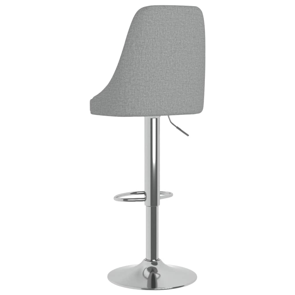 vidaXL Barkrukken 2 st stof lichtgrijs