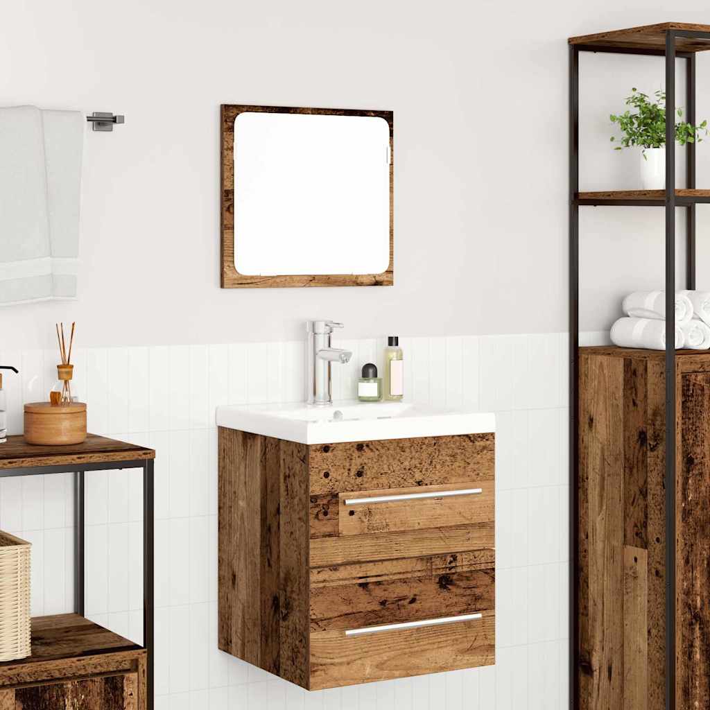 vidaXL Wastafelkast met ingebouwde wasbak bewerkt hout wit