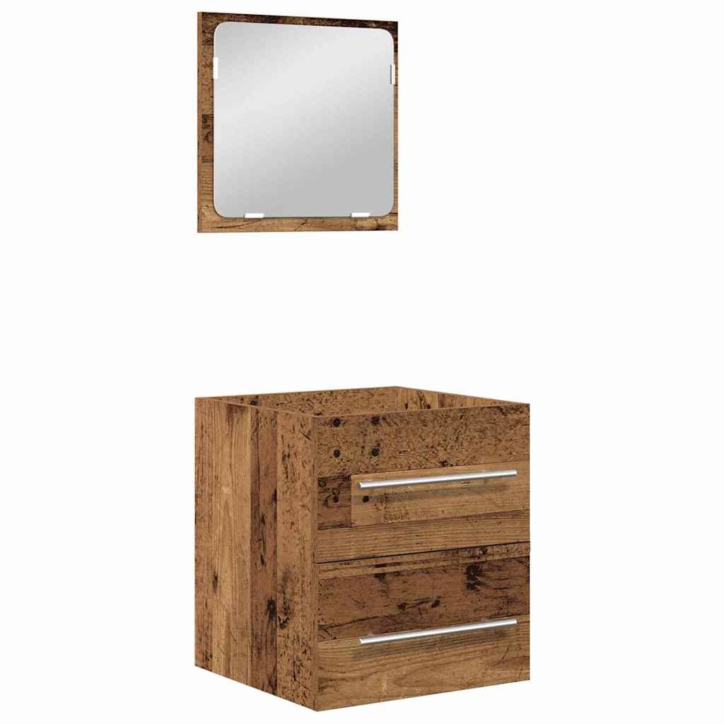 vidaXL Wastafelkast met ingebouwde wasbak bewerkt hout wit