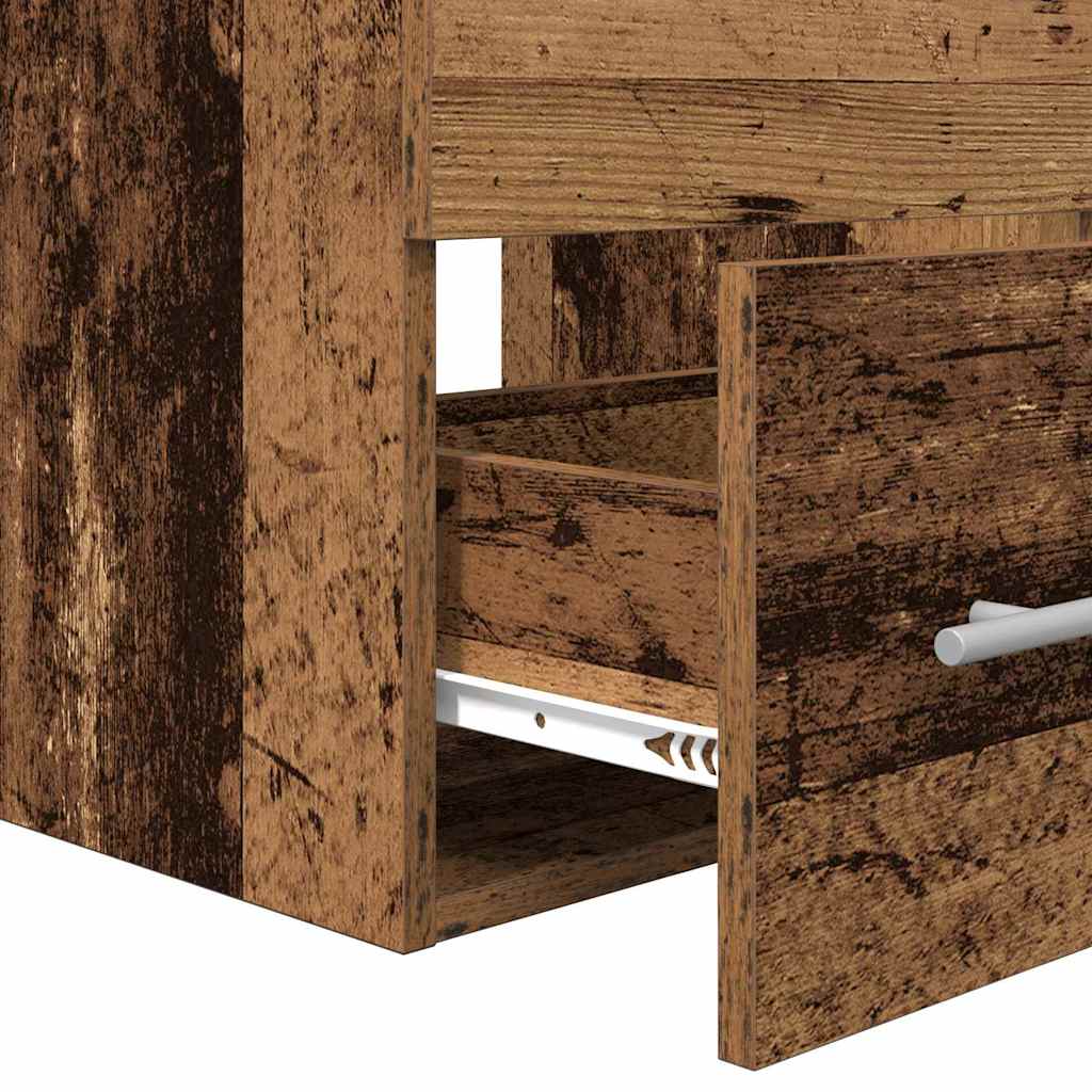 vidaXL Wastafelkast met ingebouwde wasbak bewerkt hout wit