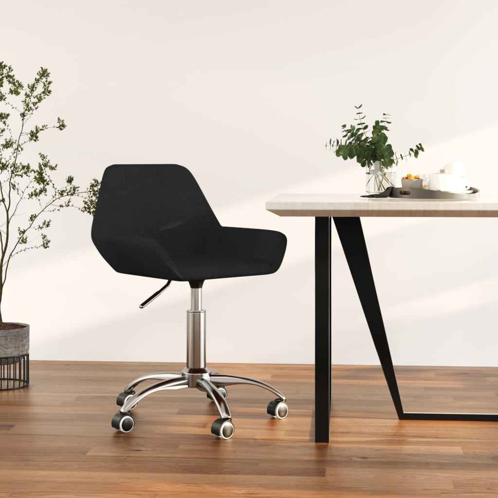 vidaXL Kantoorstoel draaibaar stof donkergrijs