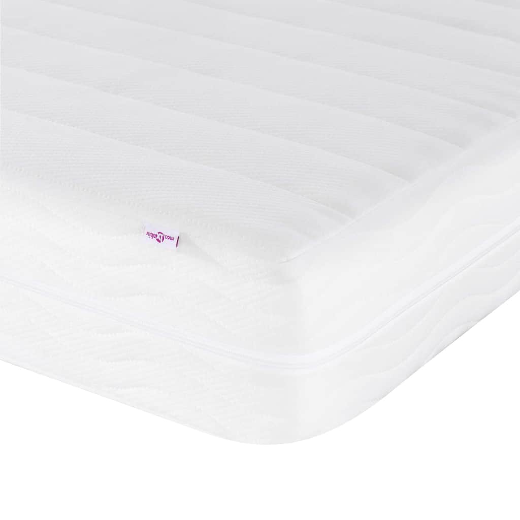 vidaXL Hoekbedframe met matras Blauw 80 x 200 cm Fluweel