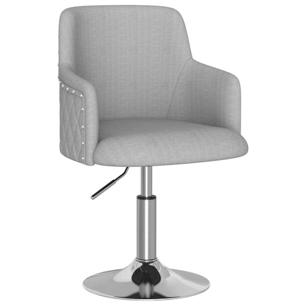 vidaXL Barkruk stof lichtgrijs