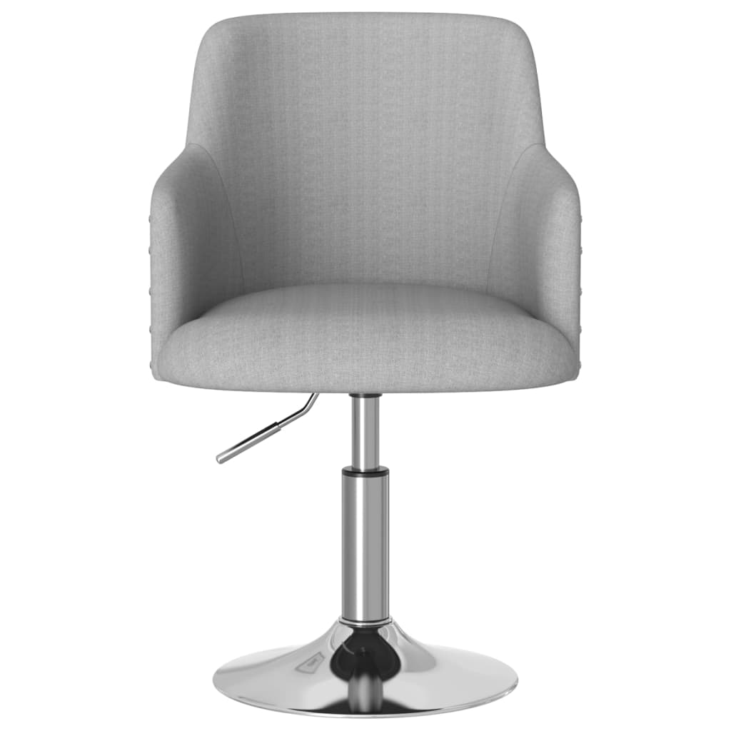 vidaXL Barkruk stof lichtgrijs