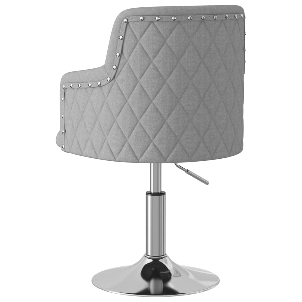 vidaXL Barkruk stof lichtgrijs