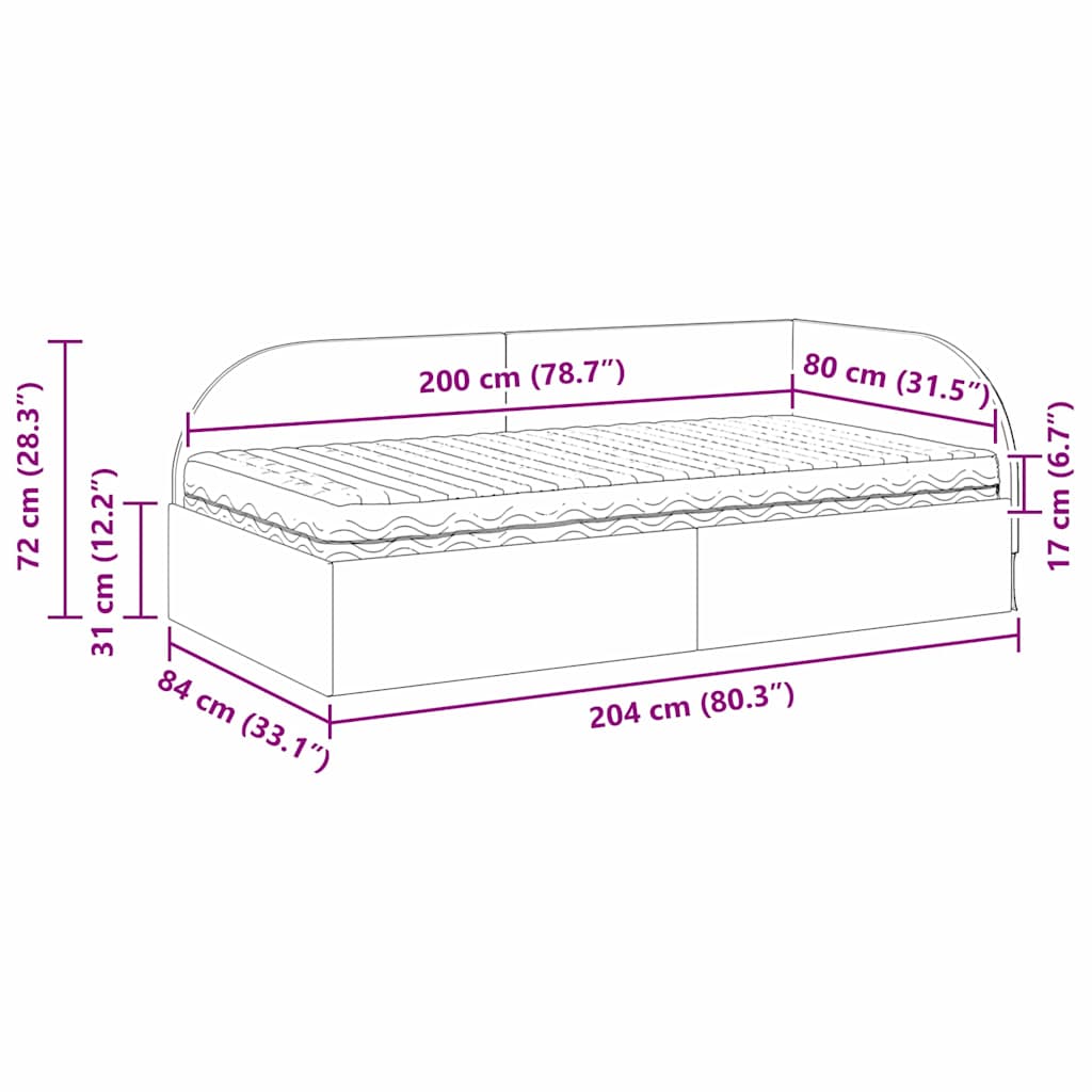 vidaXL Hoekbedframe met Matras met hoofdeinde 2 pcs Blauw Fluweel