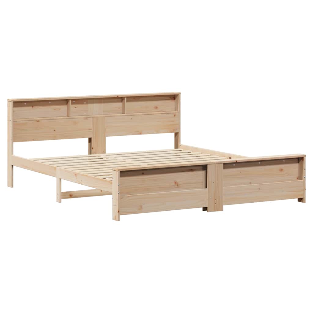 vidaXL Bedframe met hoofdeinde Wit 120 x 200 cm Massief grenenhout