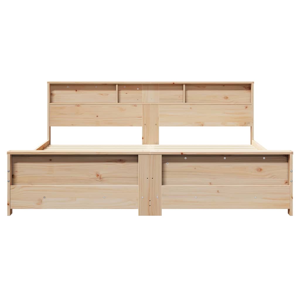 vidaXL Bedframe met hoofdeinde Wit 120 x 200 cm Massief grenenhout