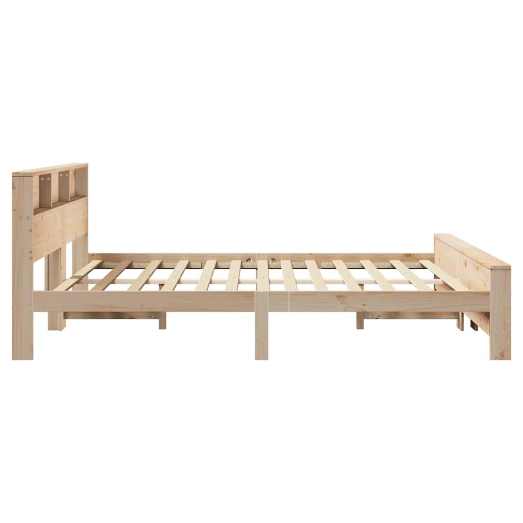 vidaXL Bedframe met hoofdeinde Wit 120 x 200 cm Massief grenenhout