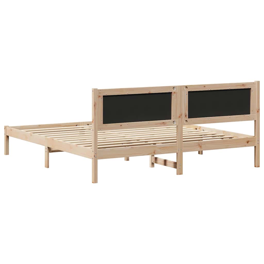 vidaXL Bedframe Lichtgrijs 200 x 200 cm Massief grenenhout
