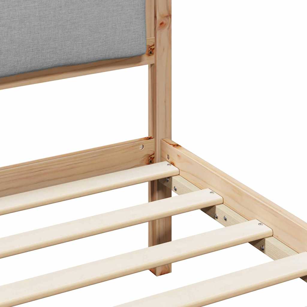 vidaXL Bedframe Lichtgrijs 200 x 200 cm Massief grenenhout