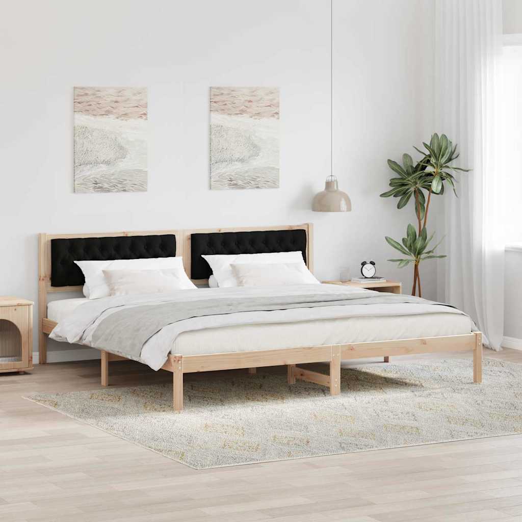 vidaXL Bedframe met hoofdeinde Lichtgrijs 75 x 190 cm Stof