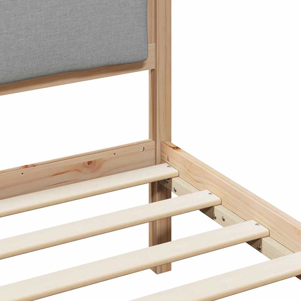 vidaXL Bedframe met hoofdeinde Lichtgrijs 200 x 200 cm Stof