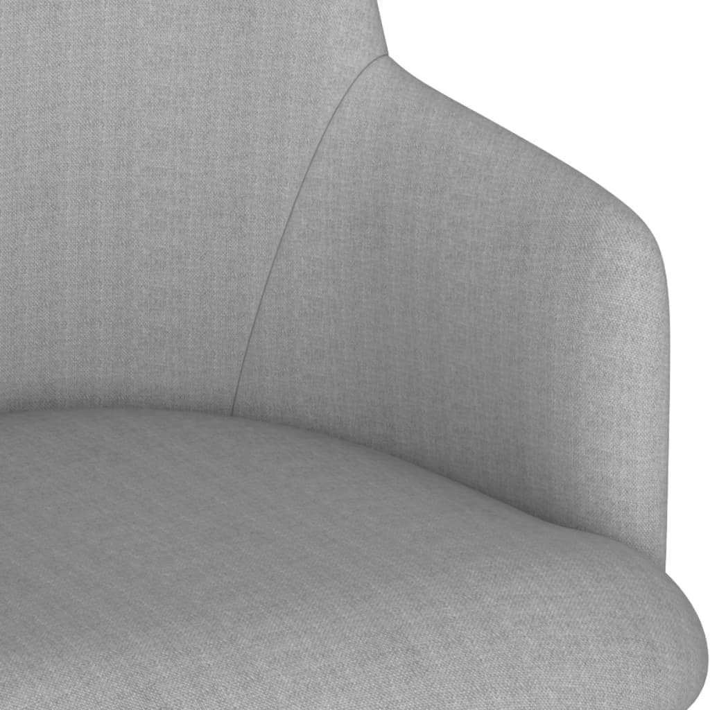 vidaXL Kantoorstoel draaibaar stof lichtgrijs