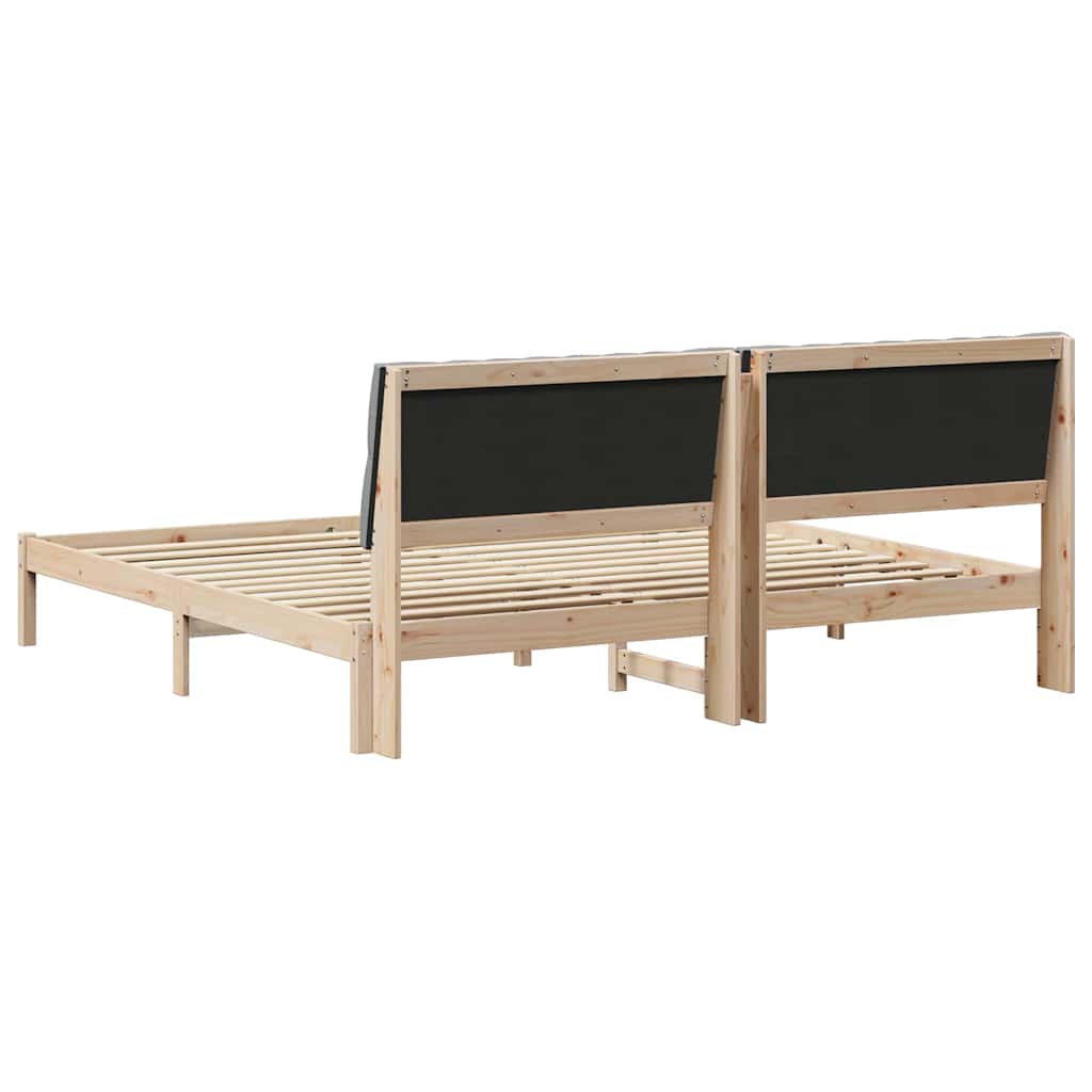vidaXL Bedframe met Gevoerd Hoofdgedeelte Bruin 200 x 200 cm
