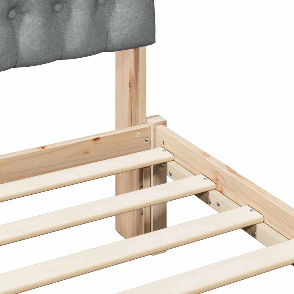 vidaXL Bedframe met Gevoerd Hoofdgedeelte Bruin 200 x 200 cm