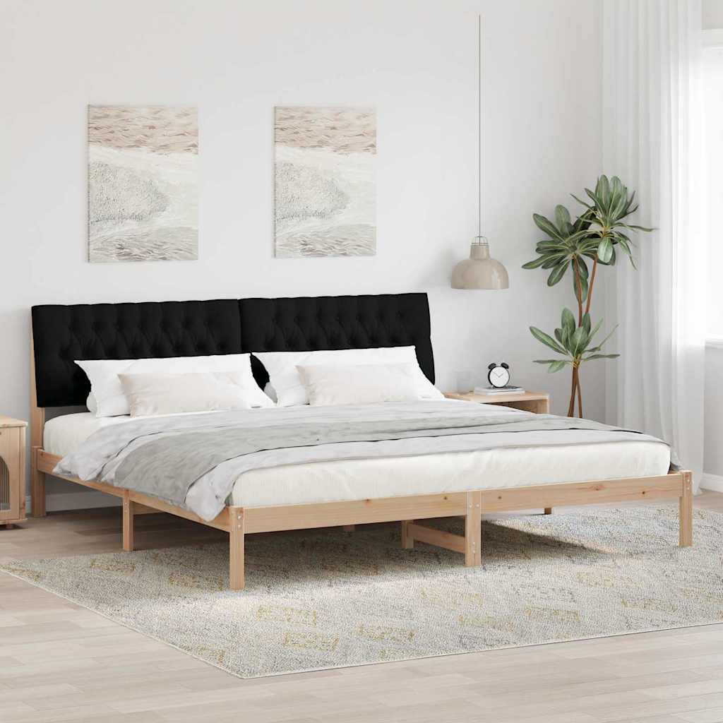 vidaXL Bedframe met Gevoerd Hoofdgedeelte Bruin 200 x 200 cm