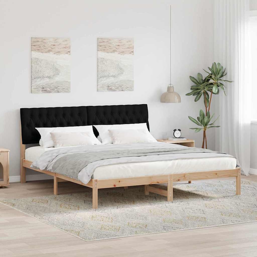 vidaXL Bedframe met Gevoerd Hoofdgedeelte Bruin 200 x 200 cm
