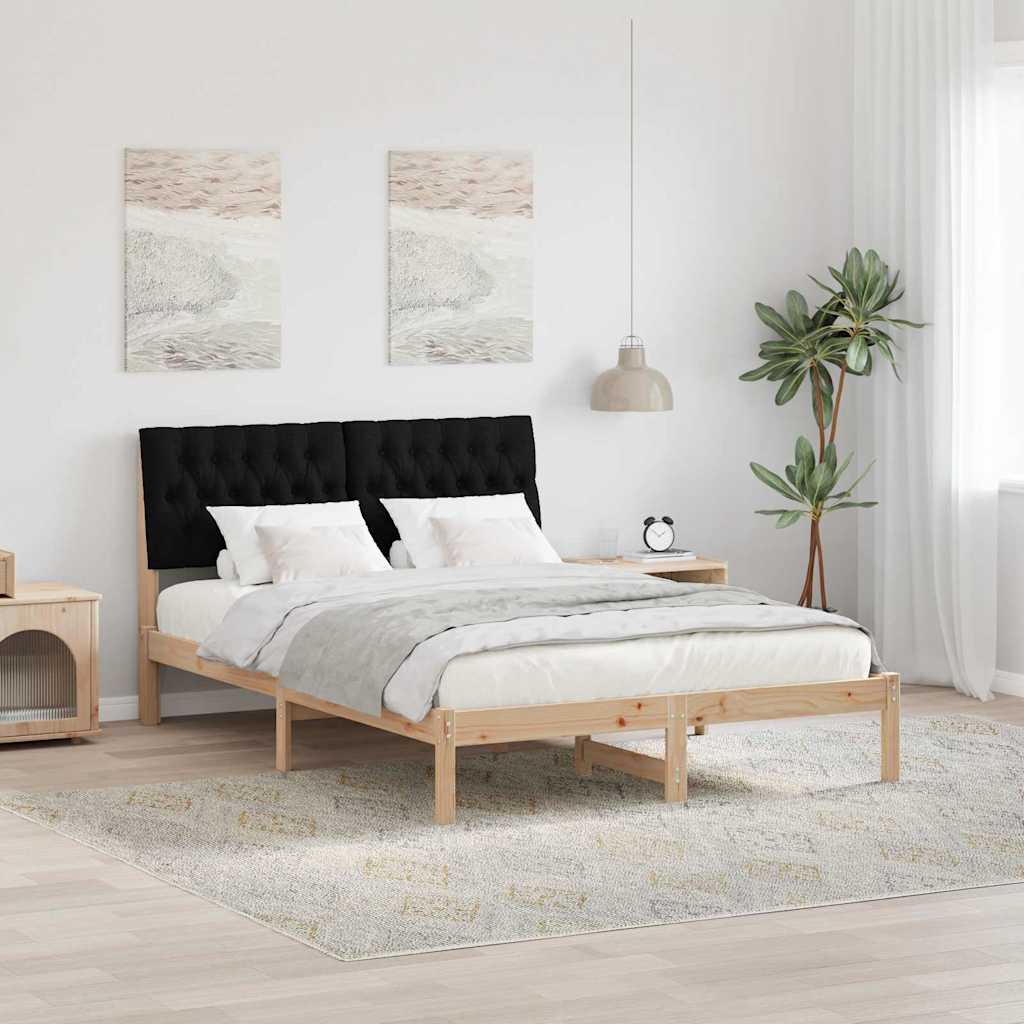 vidaXL Bedframe met Gevoerd Hoofdgedeelte Bruin 200 x 200 cm