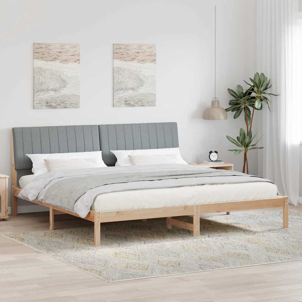 vidaXL Bedframe met hoofdeinde Bruin 75 x 190 cm Stof