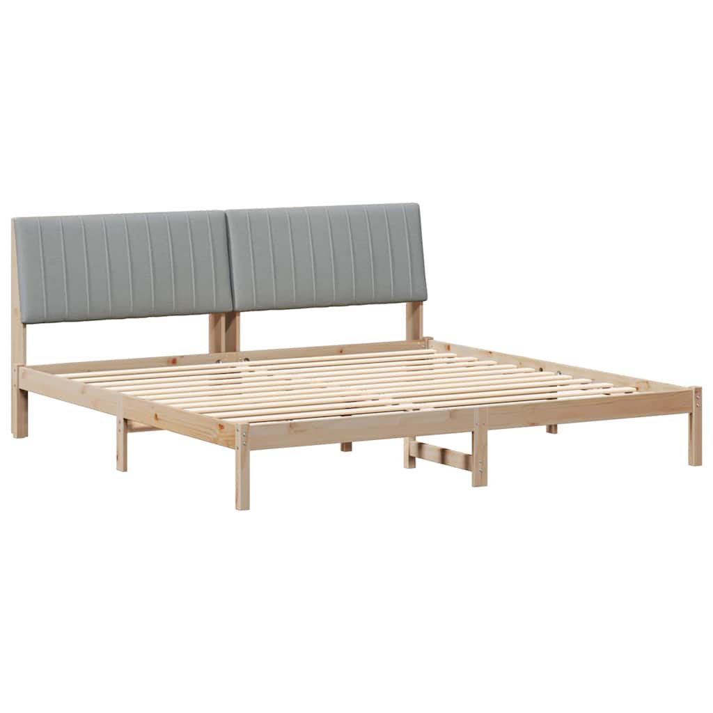 vidaXL Bedframe met hoofdeinde Bruin 75 x 190 cm Stof