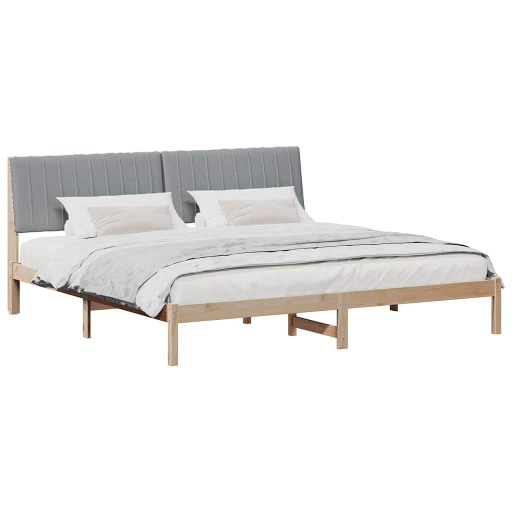 vidaXL Bedframe met hoofdeinde Bruin 75 x 190 cm Stof