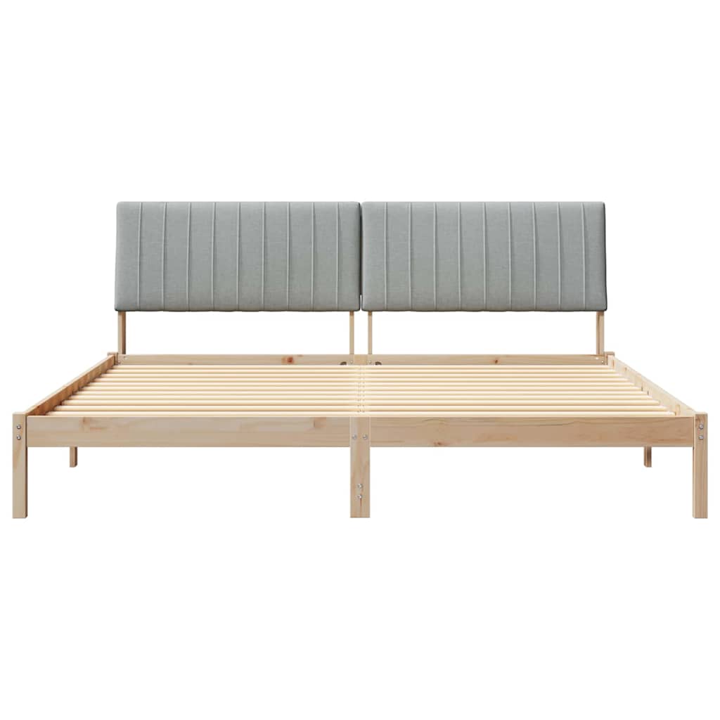 vidaXL Bedframe met hoofdeinde Bruin 75 x 190 cm Stof