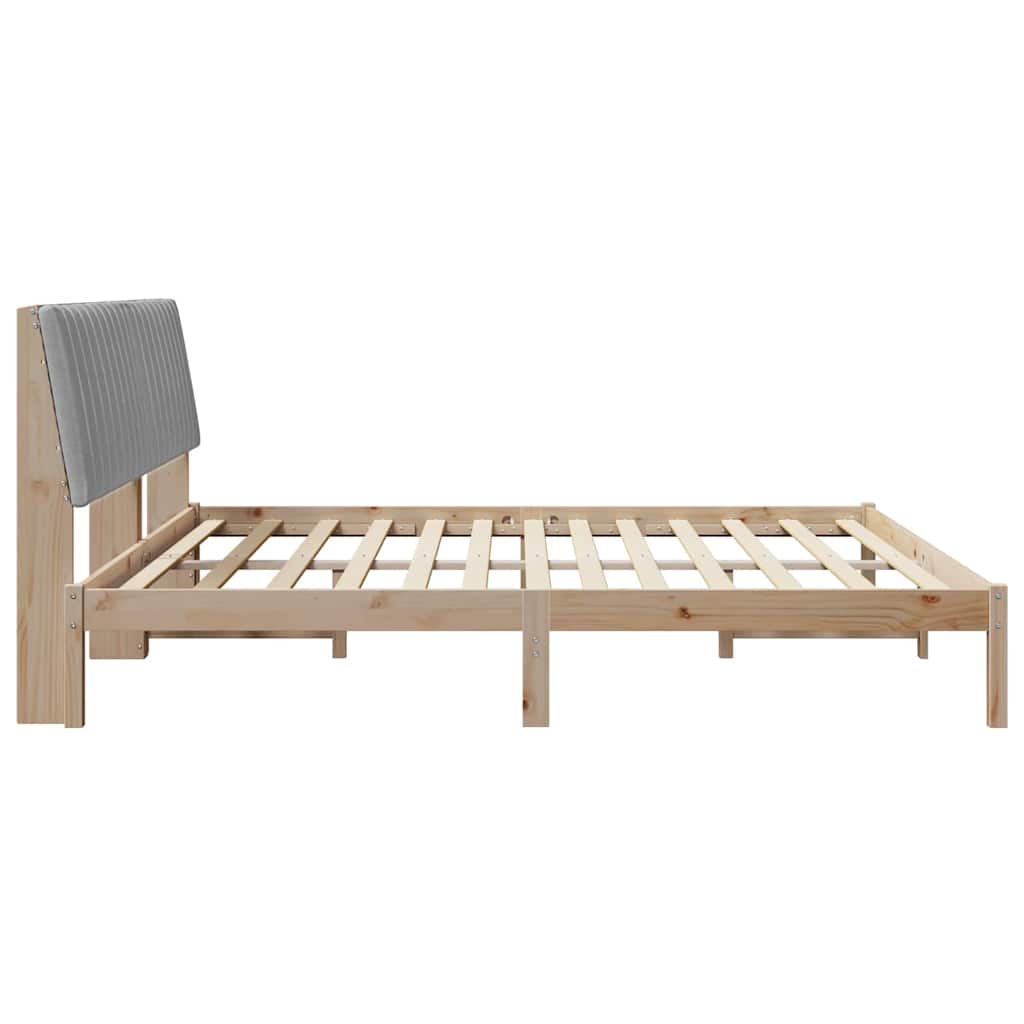 vidaXL Bedframe met hoofdeinde Bruin 75 x 190 cm Stof