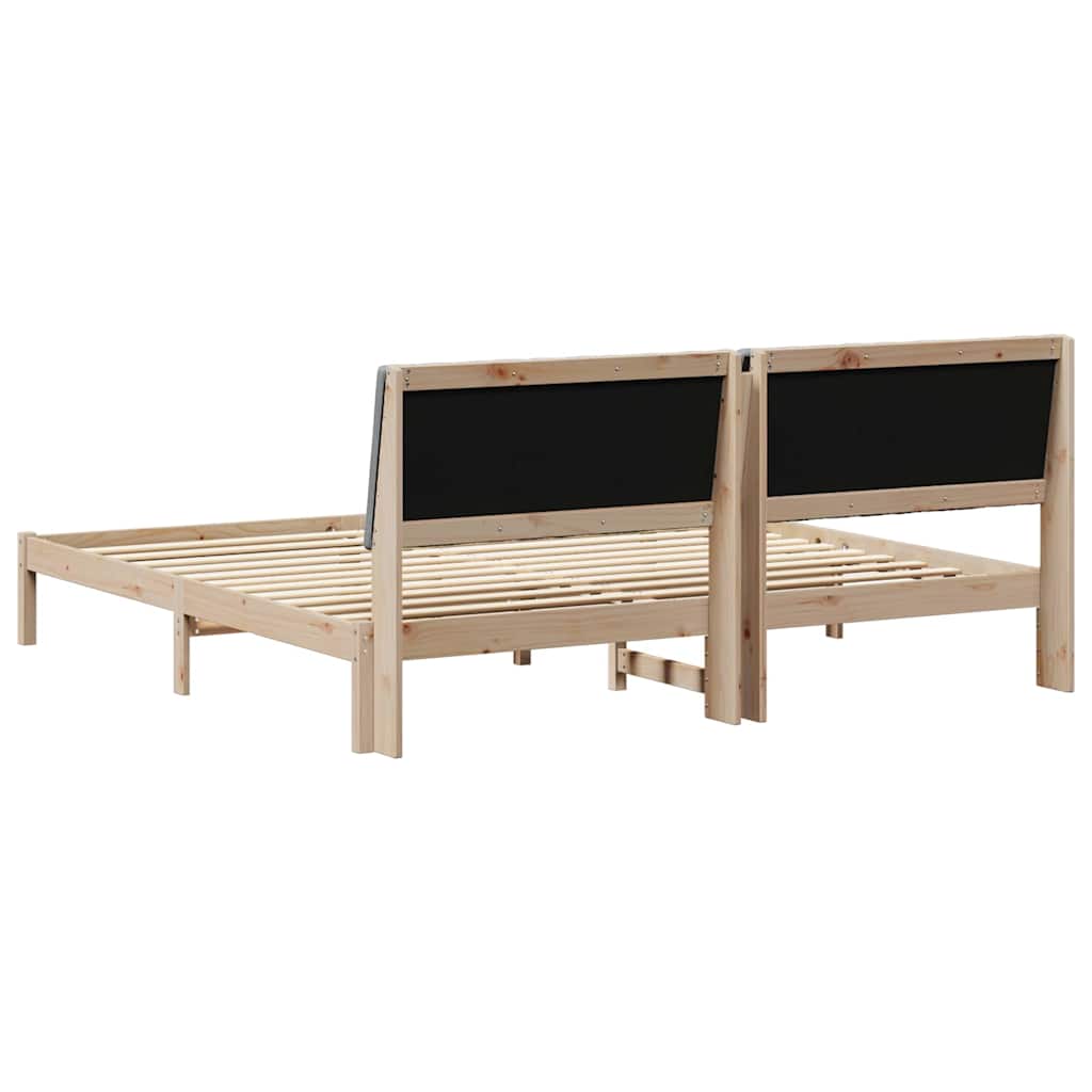 vidaXL Bedframe met hoofdeinde Bruin 75 x 190 cm Stof