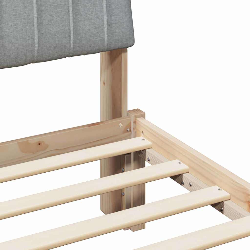 vidaXL Bedframe met hoofdeinde Bruin 75 x 190 cm Stof