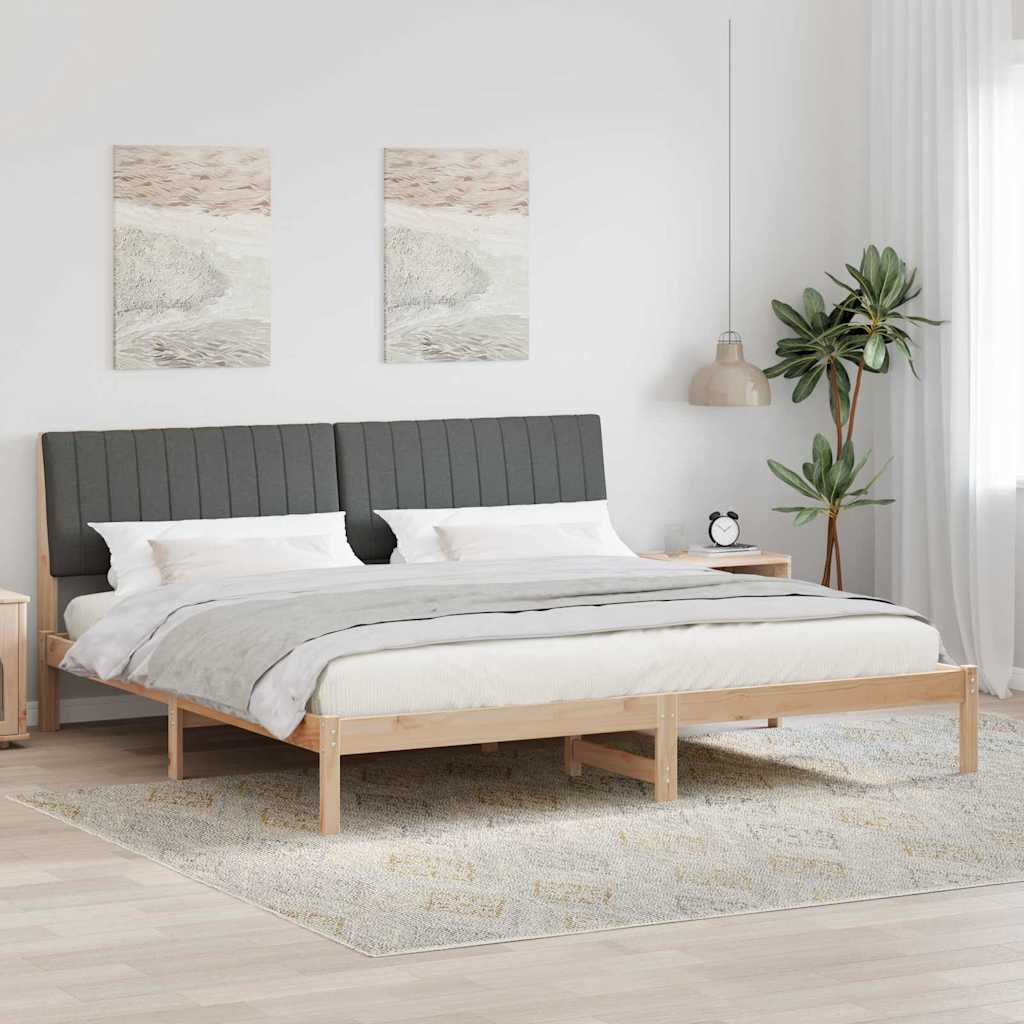 vidaXL Bedframe met hoofdeinde Bruin 75 x 190 cm Stof