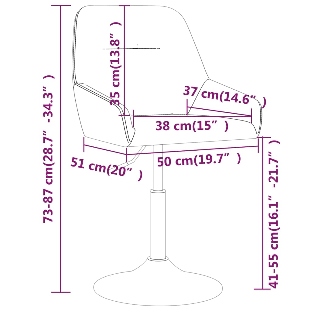 vidaXL Barkruk stof crèmekleurig