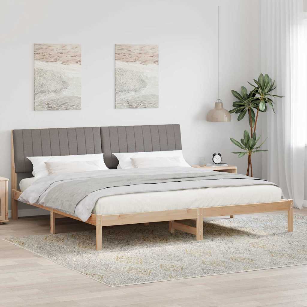 vidaXL Bedframe met hoofdeinde Bruin 75 x 190 cm Stof