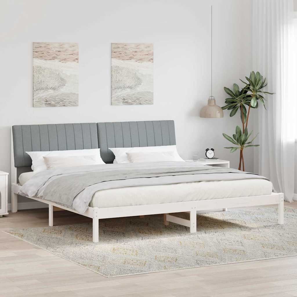 vidaXL Bedframe met hoofdeinde Bruin 75 x 190 cm Stof