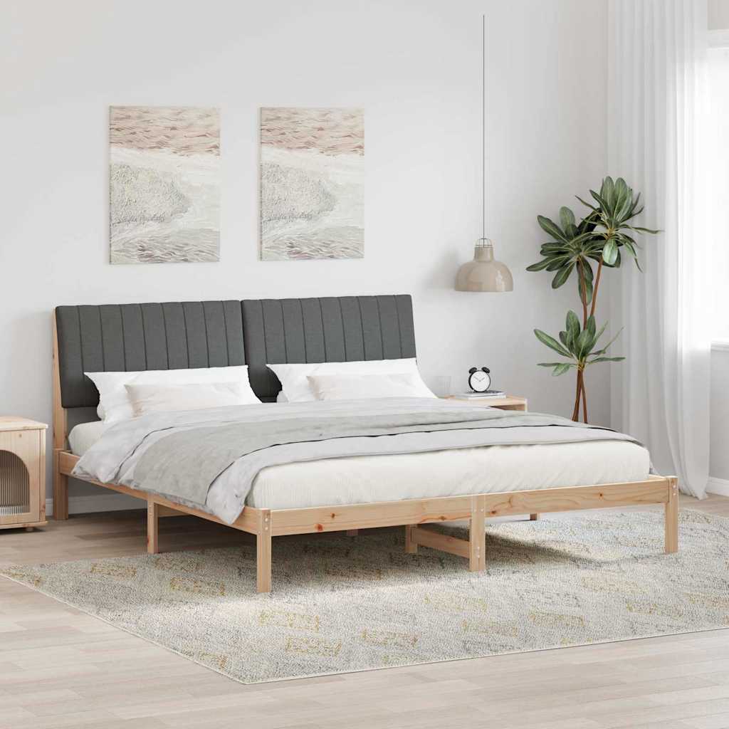 vidaXL Bedframe met hoofdeinde Bruin 75 x 190 cm Stof