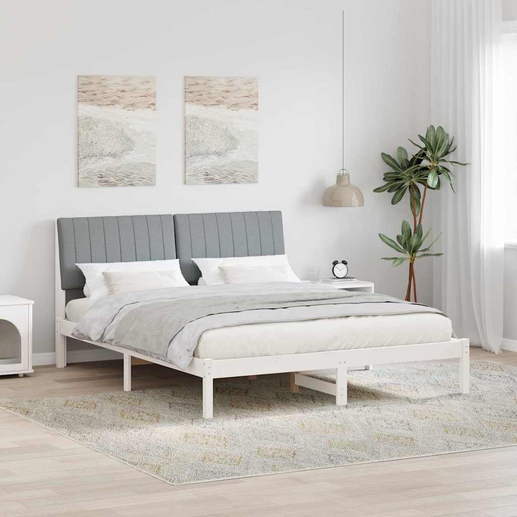 vidaXL Bedframe met hoofdeinde Bruin 75 x 190 cm Stof