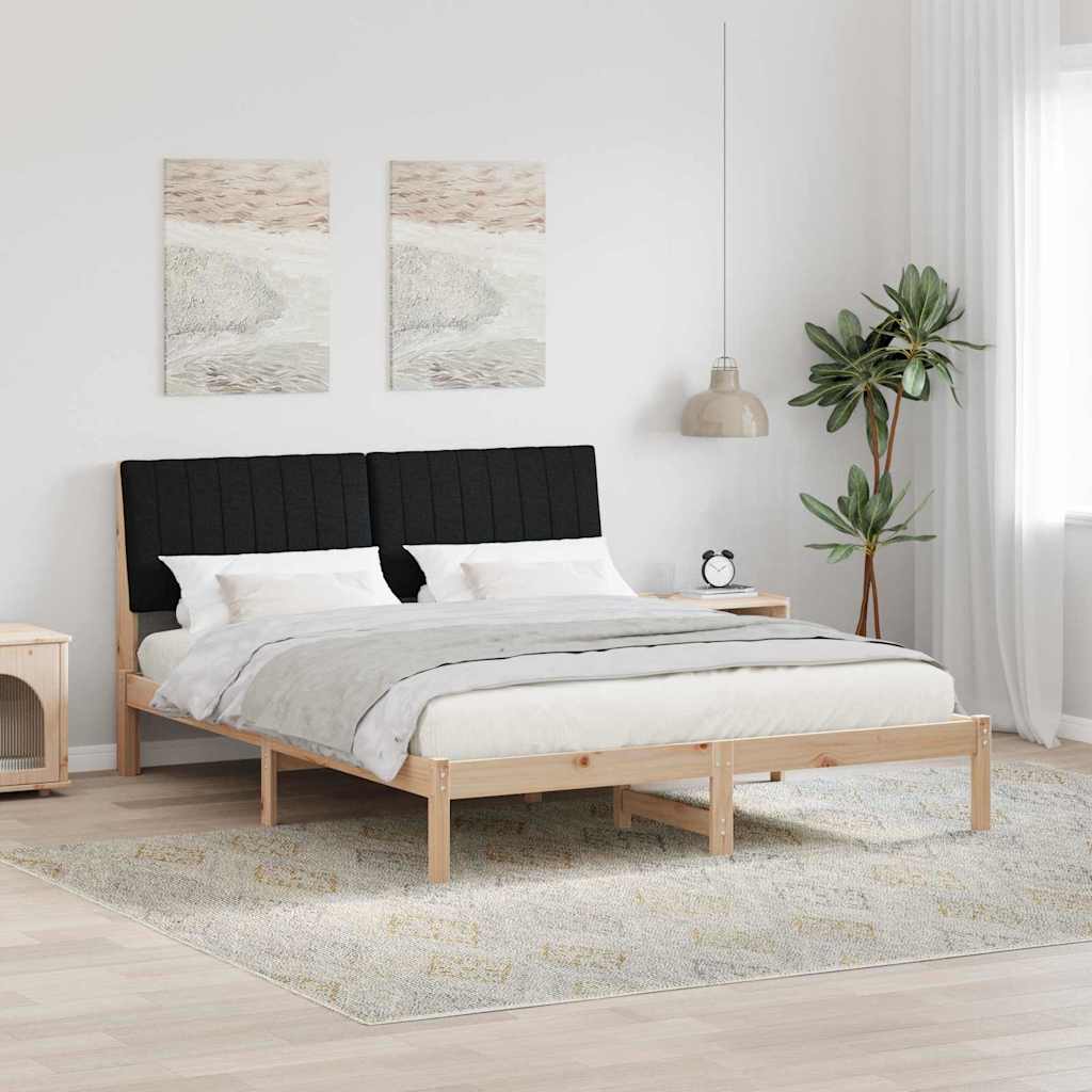 vidaXL Bedframe met hoofdeinde Bruin 75 x 190 cm Stof