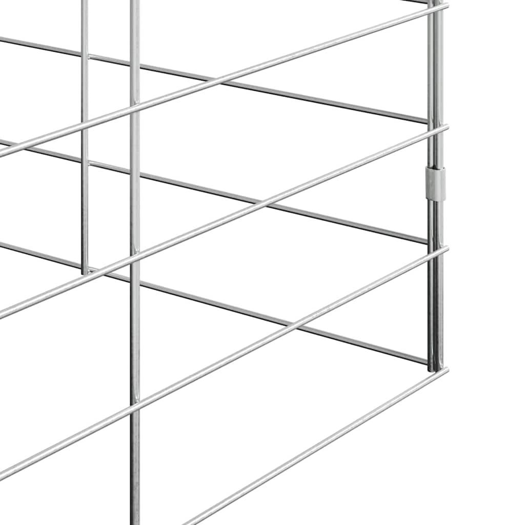 vidaXL Kippenhok 2 pcs Zilver 600 x 100 x 210 cm Gegalvaniseerd staal