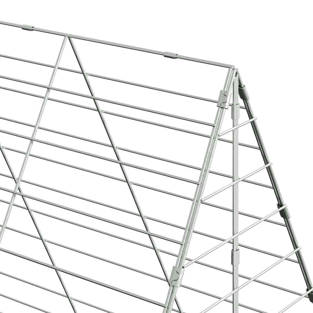 vidaXL Kippenhok 2 pcs Zilver 600 x 100 x 210 cm Gegalvaniseerd staal