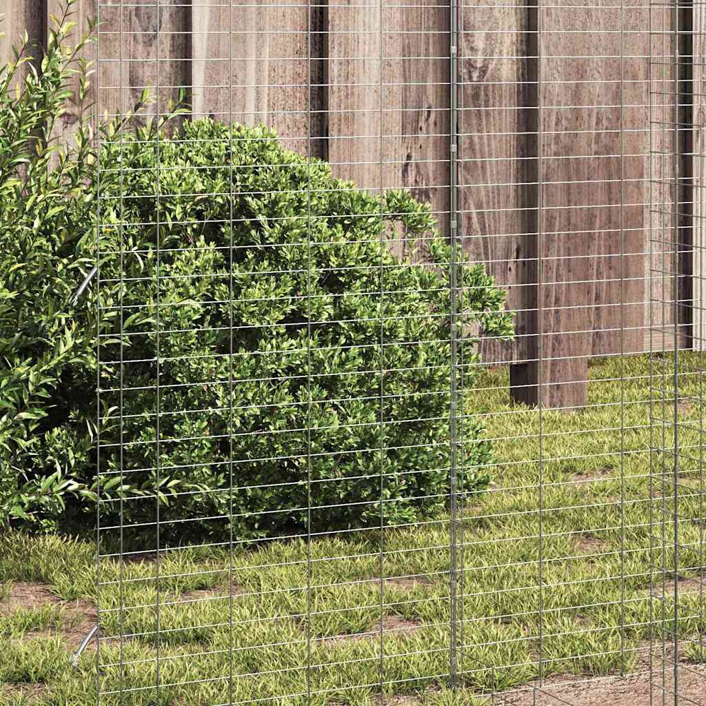 vidaXL Kippenhok 2 pcs Zilver 600 x 100 x 210 cm Gegalvaniseerd staal