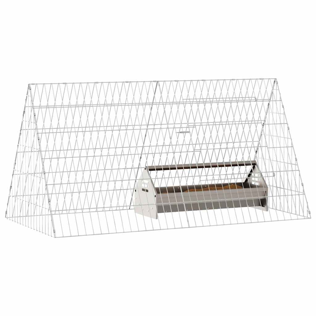 vidaXL Kippenhok Zilver 110 x 55 x 55 cm Gegalvaniseerd staal