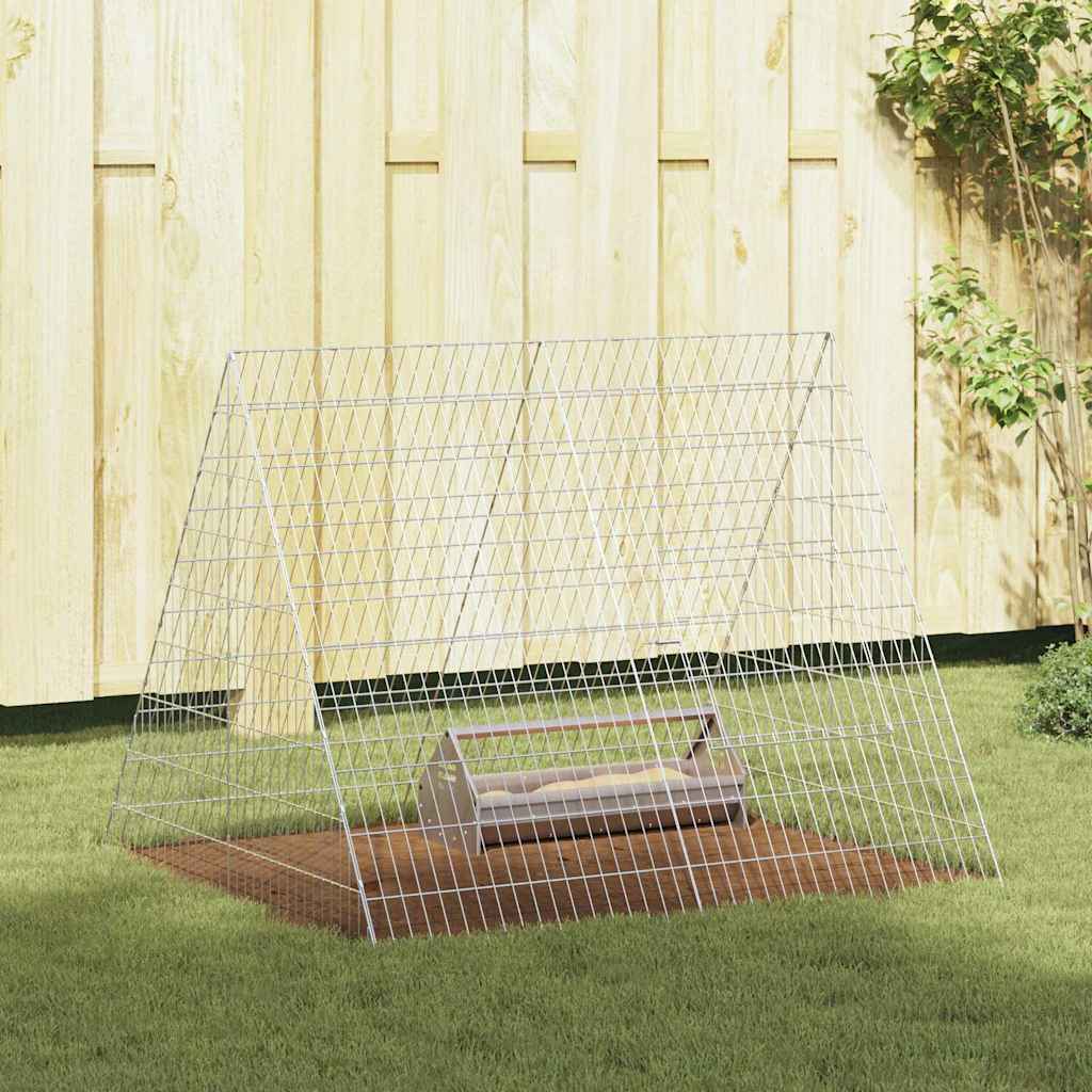 vidaXL Kippenhok Zilver 110 x 55 x 55 cm Gegalvaniseerd staal