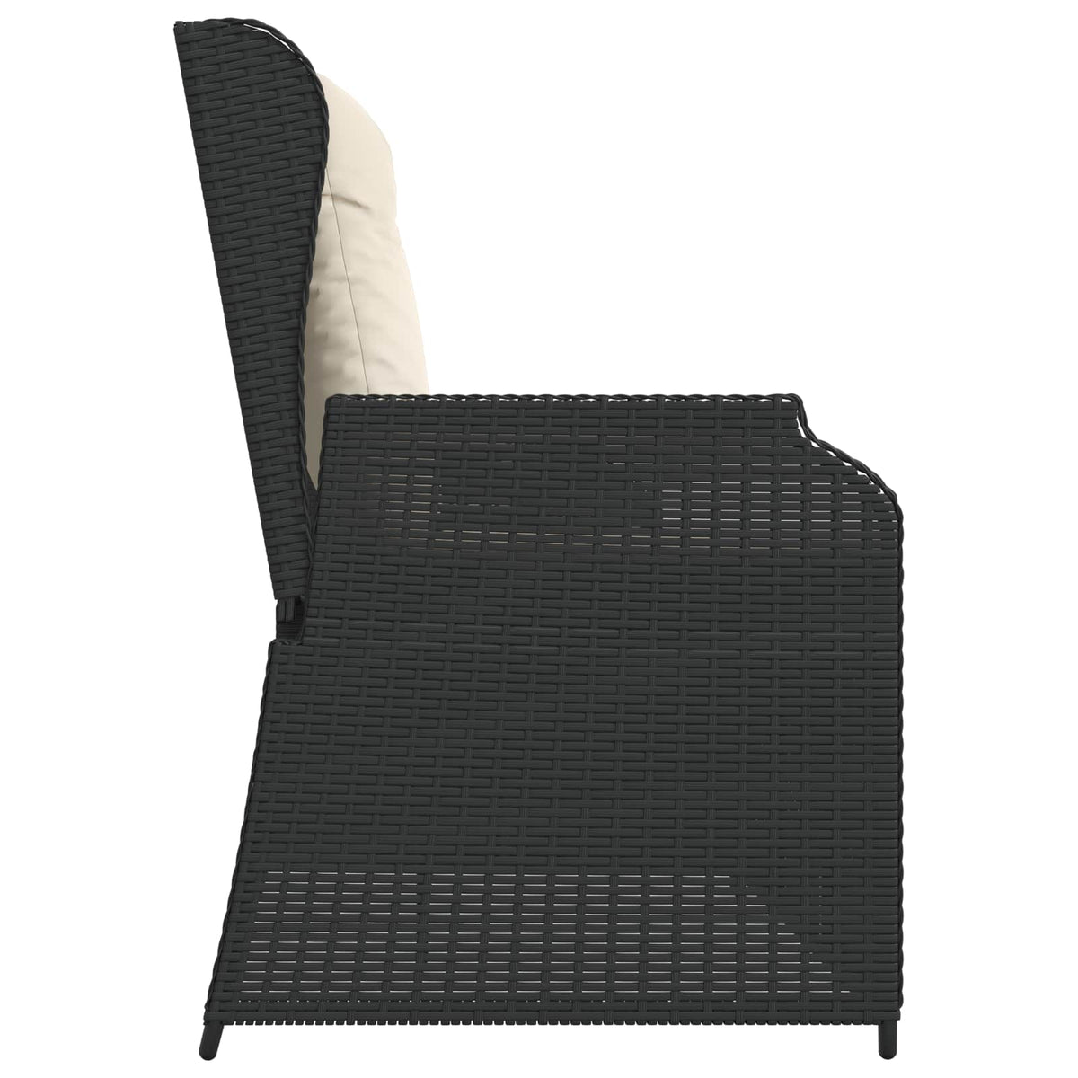 vidaXL Tuinbank met kussen Beige Poly riet
