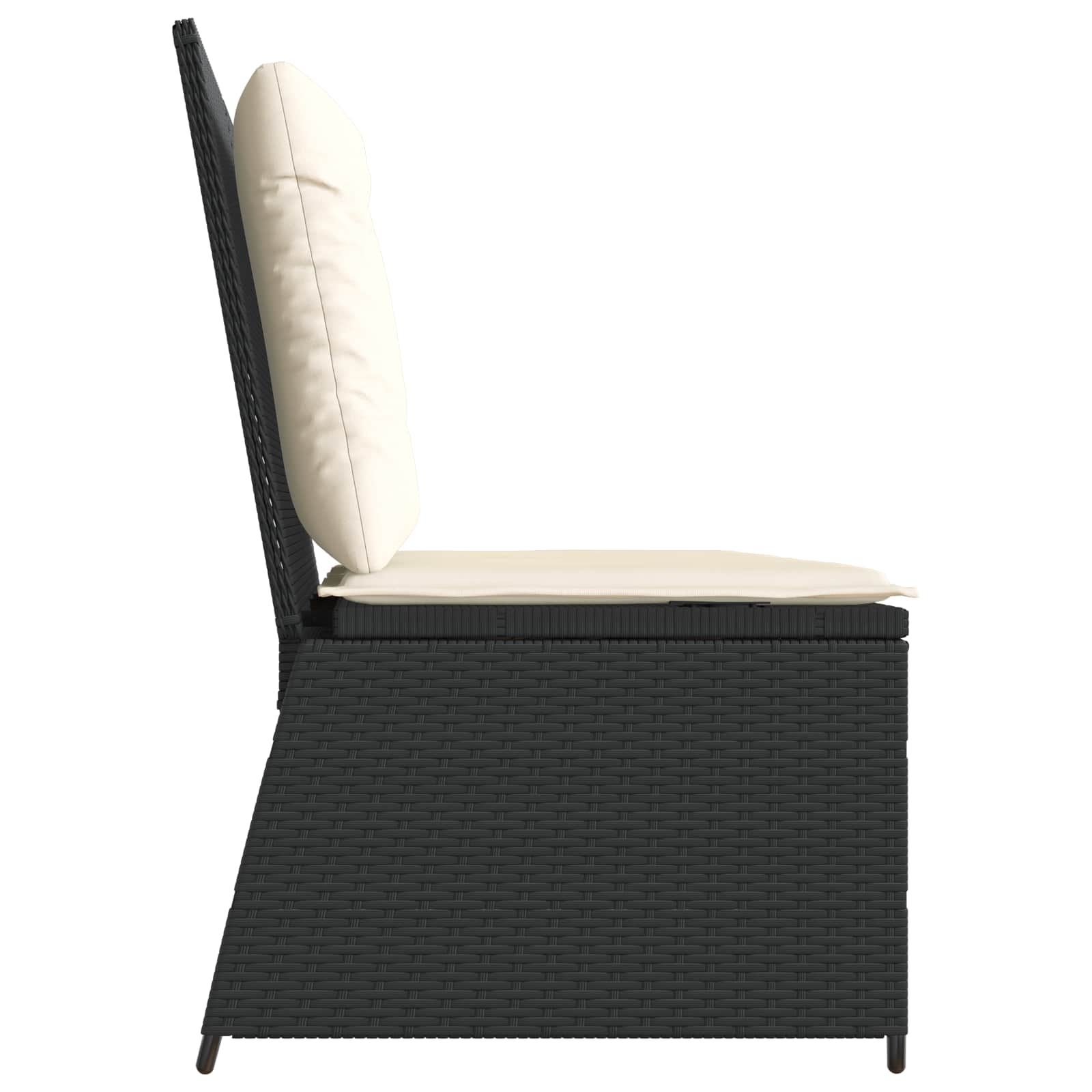vidaXL Tuinbank met kussen Beige Poly riet