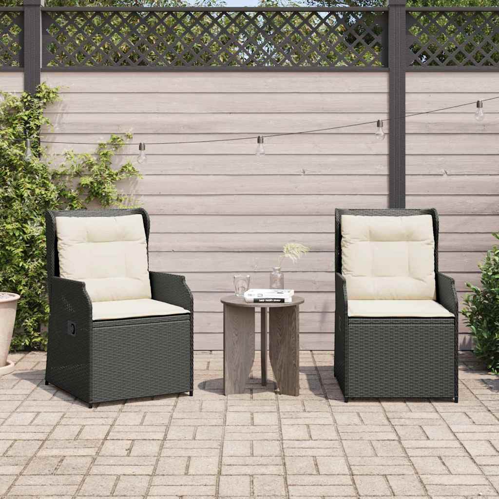 vidaXL Tuinbank met kussen 2 pcs Bruin Poly riet